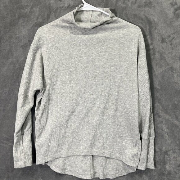 Manduka Womens Performance Yoga Crepe Top Small Scalloped Neck Slouch 3/4 Sleeve - Picture 1 of 5